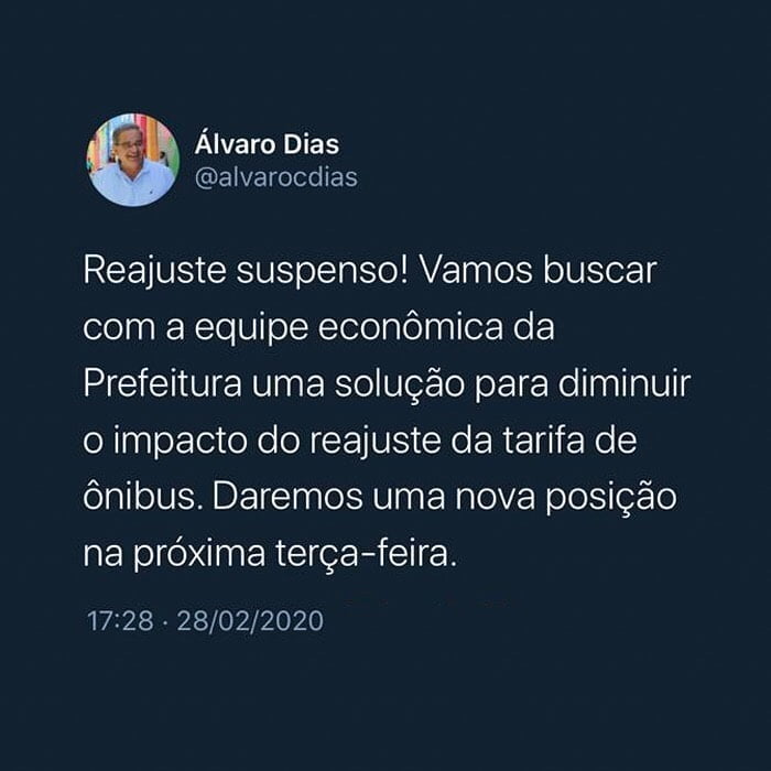 Prefeito Álvaro Dias decide suspender o reajuste de tarifa de ônibus de Natal 2 87885066 2566934123575959 2968978485771029152 n