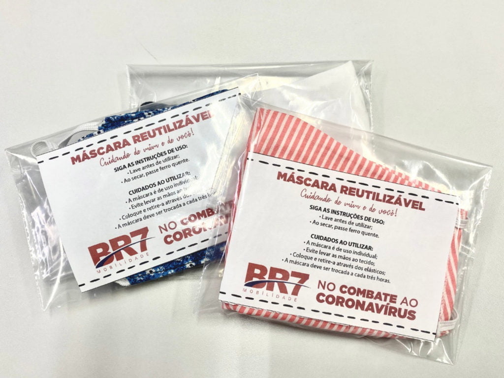 SP: BR7 Mobilidade lança campanha para confecção e doação de máscaras de pano 2 BR7 Divulgação