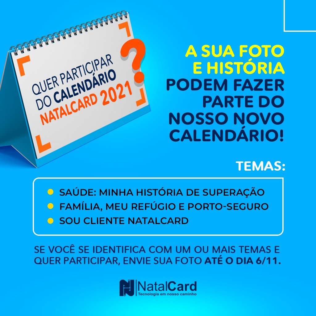NatalCard seleciona clientes e usuários para o seu Calendário 2021