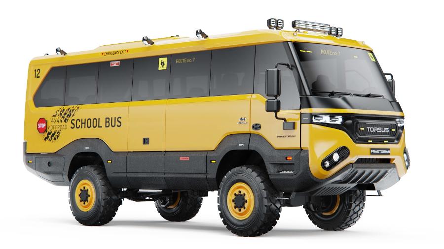Para não faltar à aula: ônibus escolar 4×4 tem TV e até frigobar