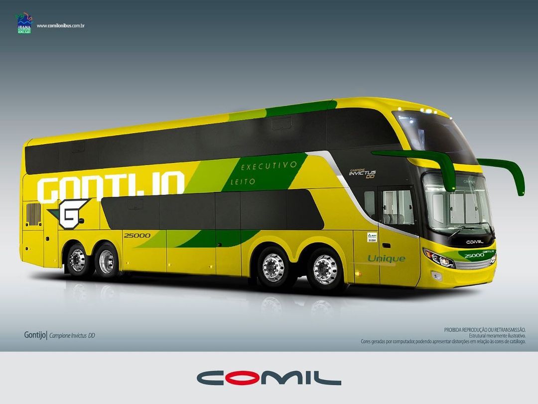 Gontijo divulga nova identidade visual de seu primeiro ônibus DD