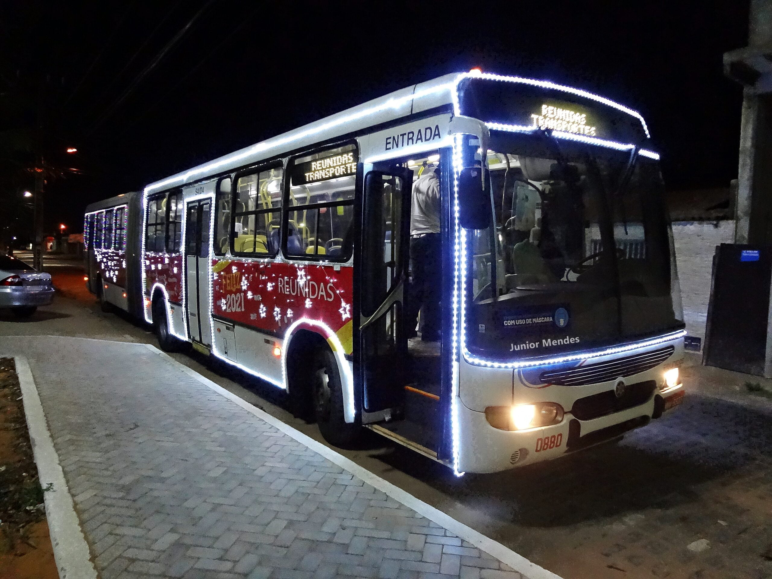 O trenó natalino da empresa Reunidas