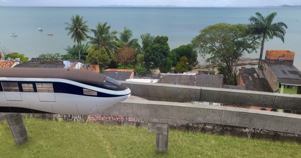Em Salvador, o VLT não é um VLT 2 projecao de futura via do monotrilho de salvador
