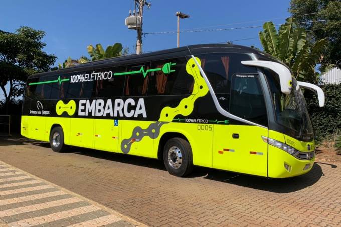 Empresa fará primeira viagem rodoviária com ônibus 100% elétrico no Brasil 5 Onibus Eletrico