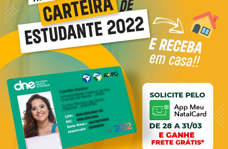 NatalCard lança promoção “Frete Grátis” para os estudantes que solicitarem a Carteira Estudantil 2022