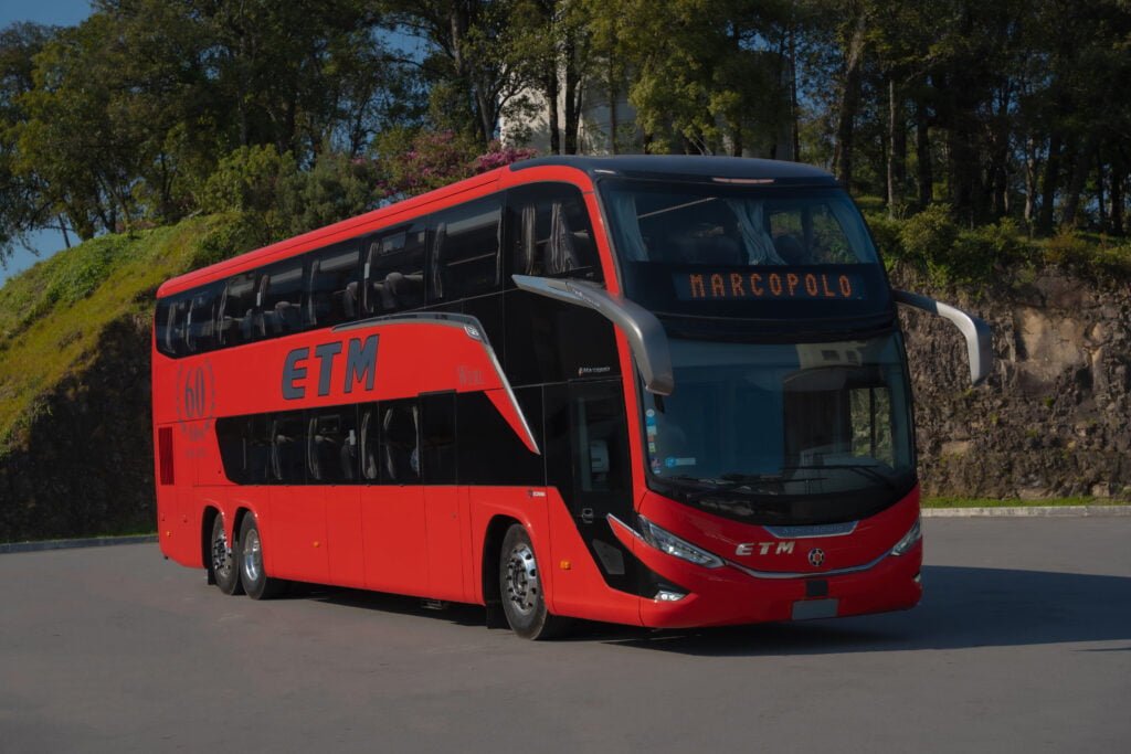 Internacional: ETM, do Chile, comemora 60 anos e renova frota com 20 ônibus Paradiso G8 1800 DD da Marcopolo 2 22092022 Marcopolo ETM do Chile 1 Secco
