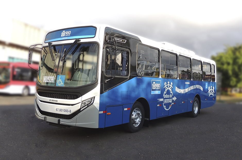 Rede pública de ensino do Rio de Janeiro recebe mais unidades do ônibus urbano Apache Vip 5 Divulgacao Caio