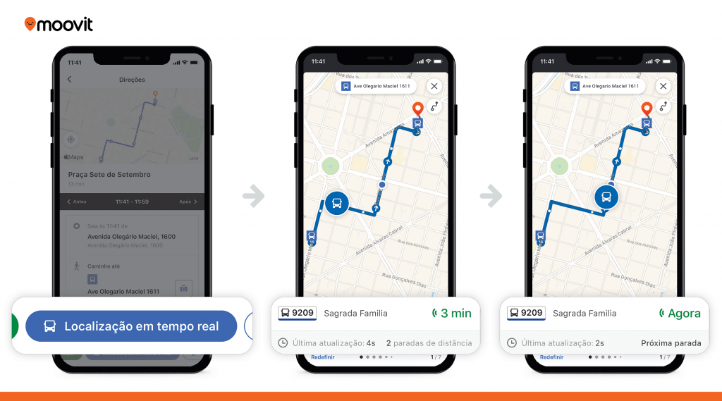 bus on map screens PT menor Moovit
