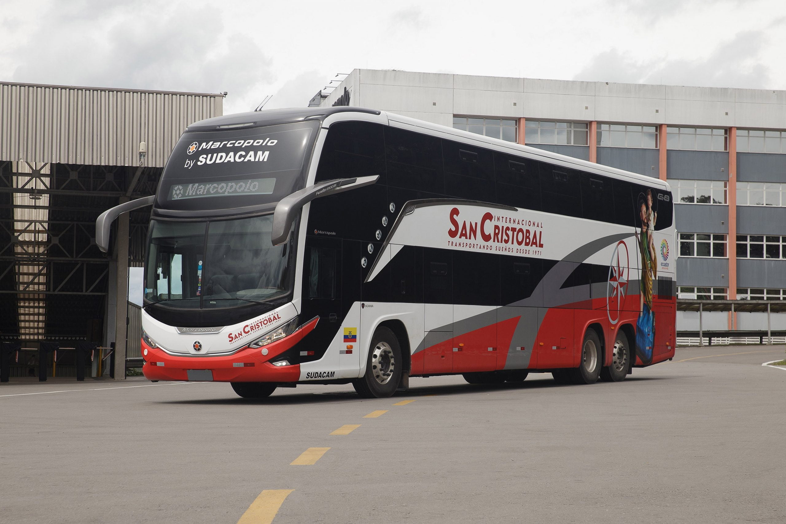 Internacional: Transportes San Cristobal recebe primeiro Marcopolo G8 DD do Equador