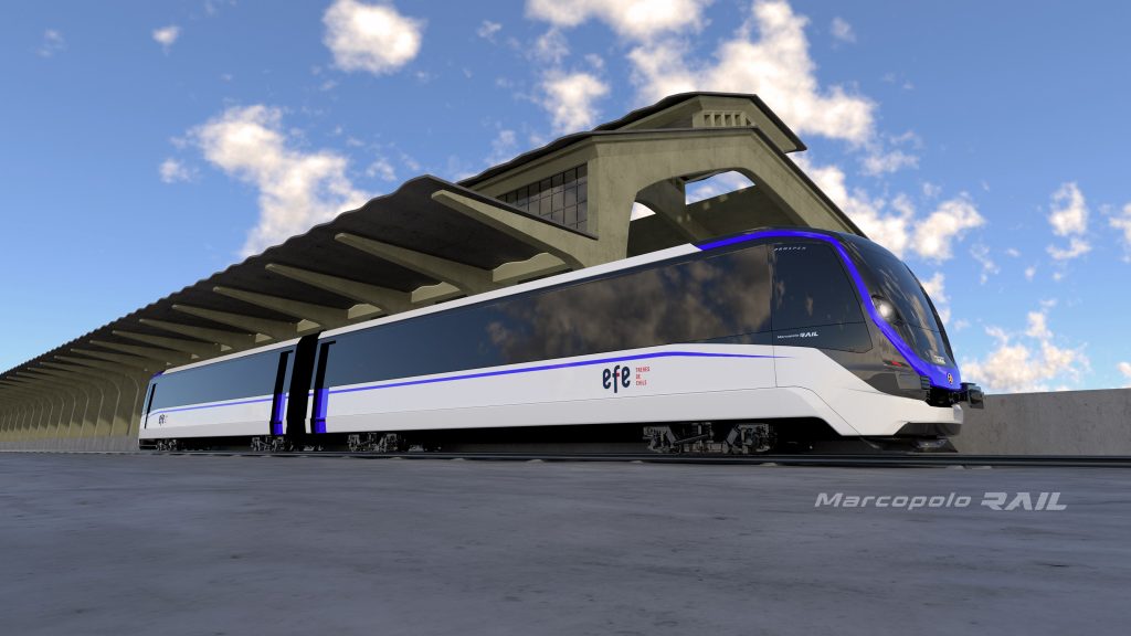 Internacional: Marcopolo Rail amplia sua atuação no mercado internacional, com fornecimento de trens para o Chile 3 22122022 Marcopolo Rail Prosper EFE 1 Secco