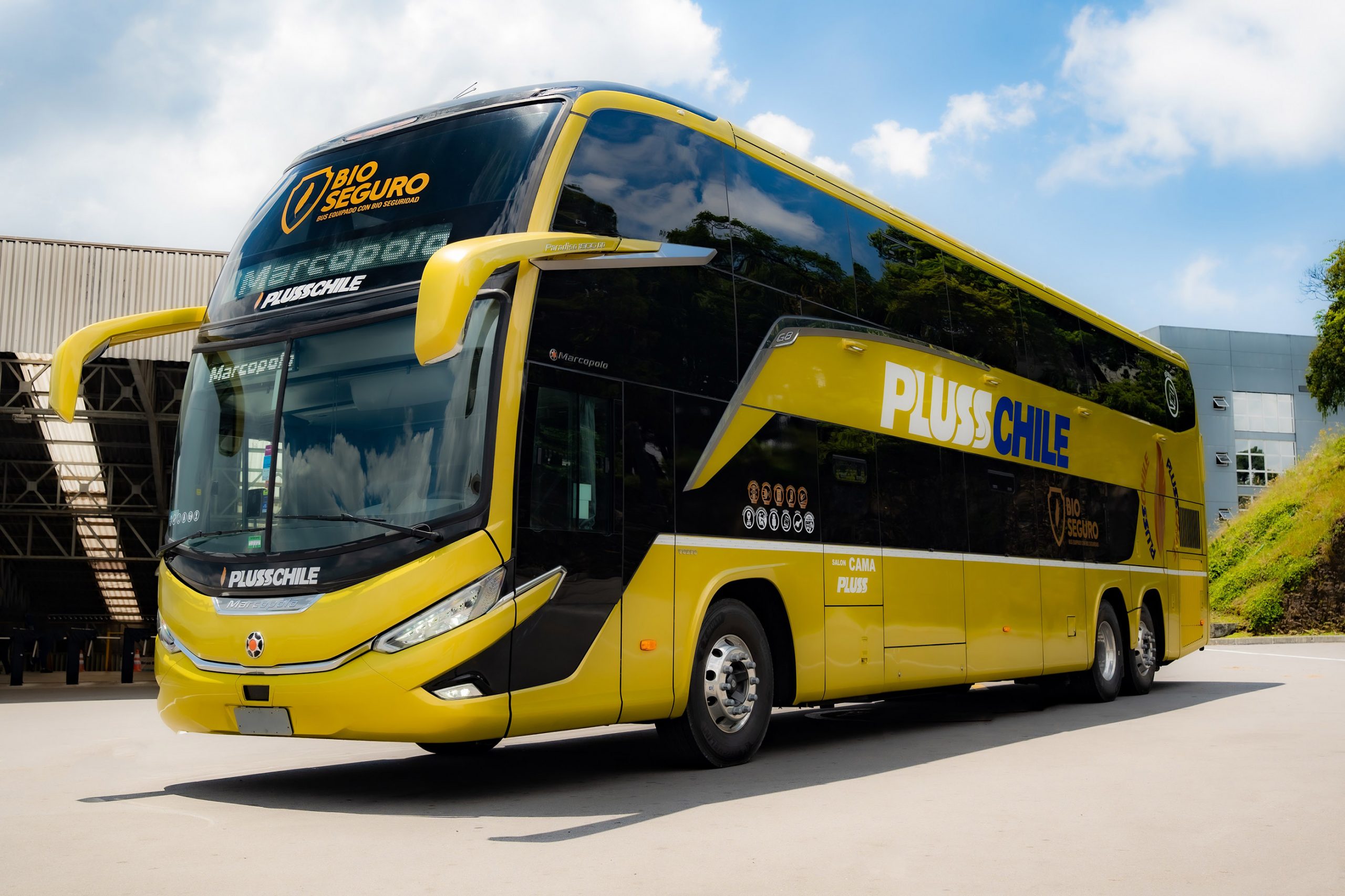 Internacional: Em mais uma venda para o Chile, Marcopolo fornece mais 7 ônibus novos para a Buses Pluss Chile