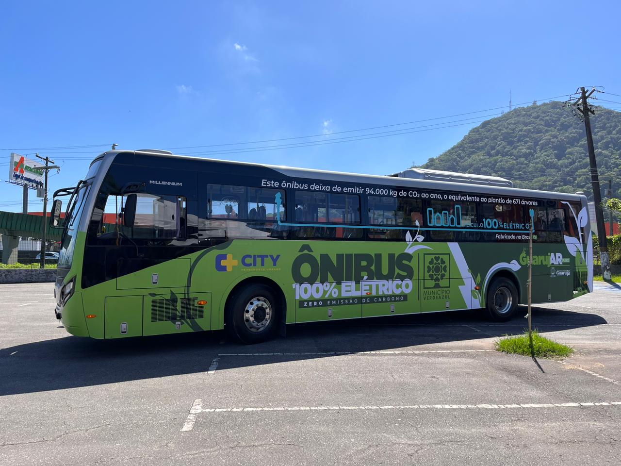 SP: BYD apresenta primeiro ônibus 100% elétrico para transporte público do Guarujá