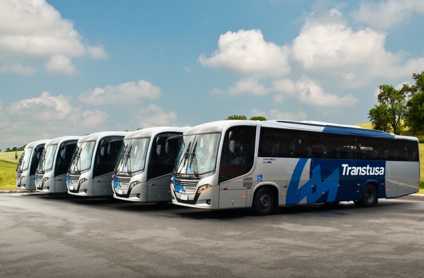 SC: Transtusa recebe cinco novos ônibus El Buss 320L da Busscar