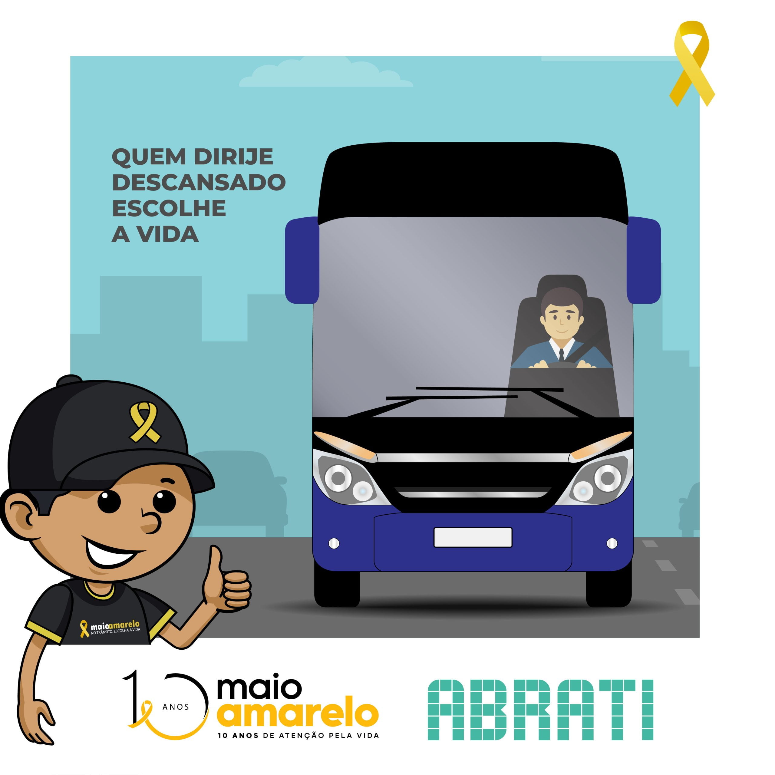 ABRATI lança campanha exclusiva, em parceria com o Observatório Nacional de Segurança Viária, para o Maio Amarelo