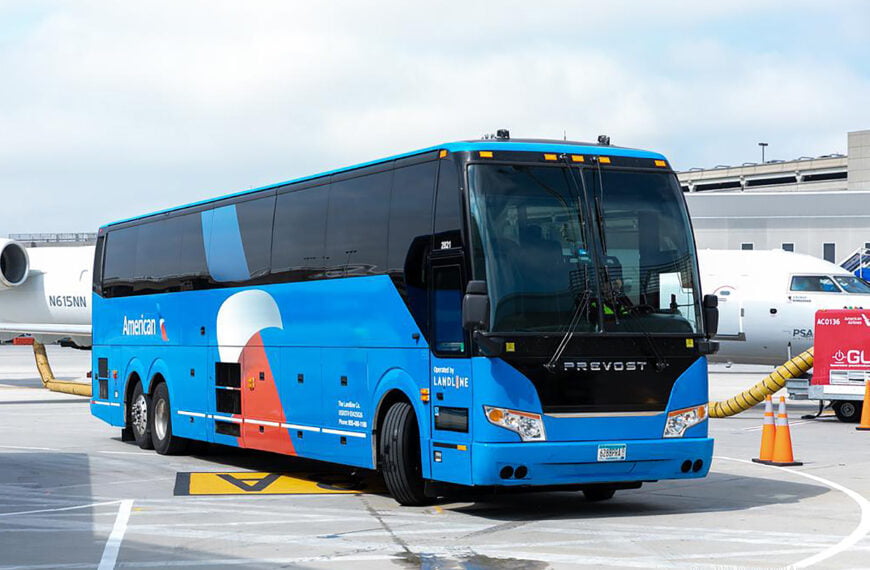 Internacional: Empresa aérea dos EUA começa a oferecer viagem de ônibus saindo do pátio do aeroporto