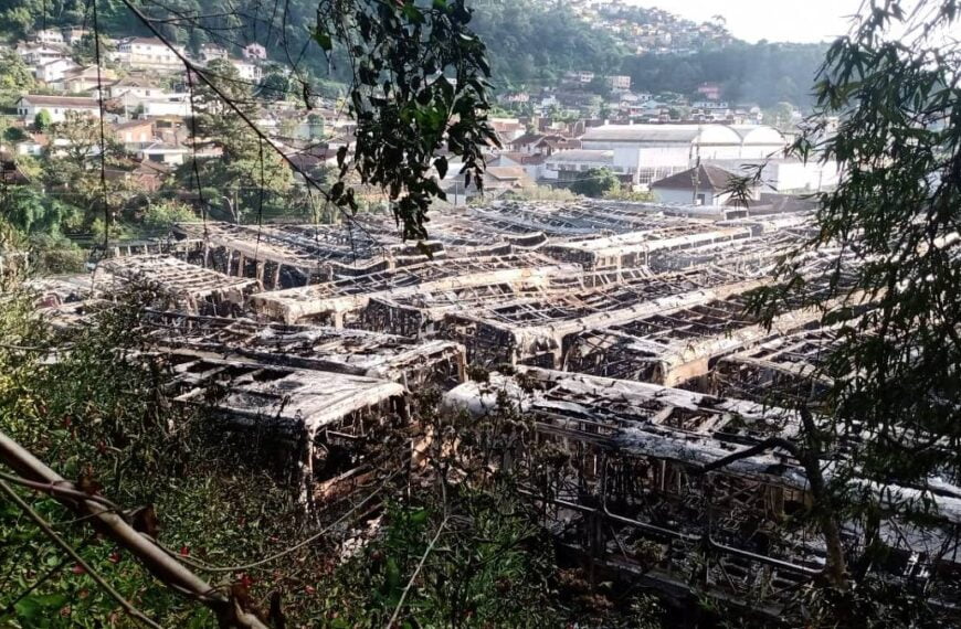 RJ: Laudo vê como criminoso incêndio em garagem de ônibus de Petrópolis