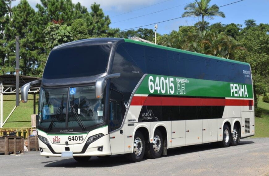 Busscar entrega ônibus com tradicional identidade visual da empresa Penha