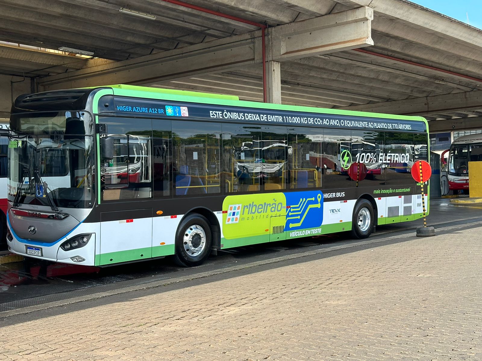 Ribeirão Preto (SP) testa ônibus elétrico da Higer Bus