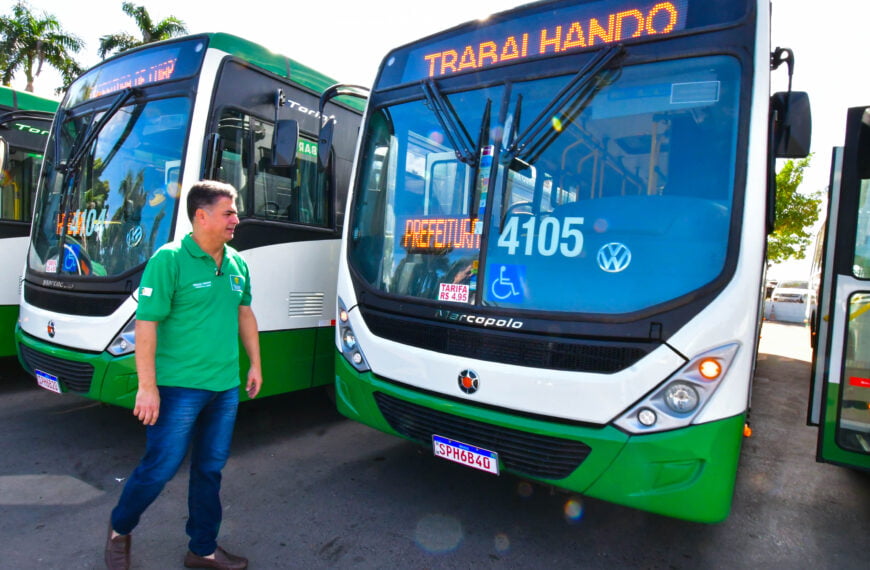 Cuiabá recebe 13 novos ônibus para renovar frota do transporte público