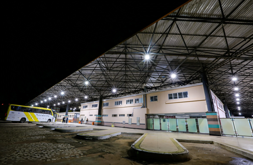 Terminal rodoviário de Mossoró recebe modernização com lâmpadas de LED