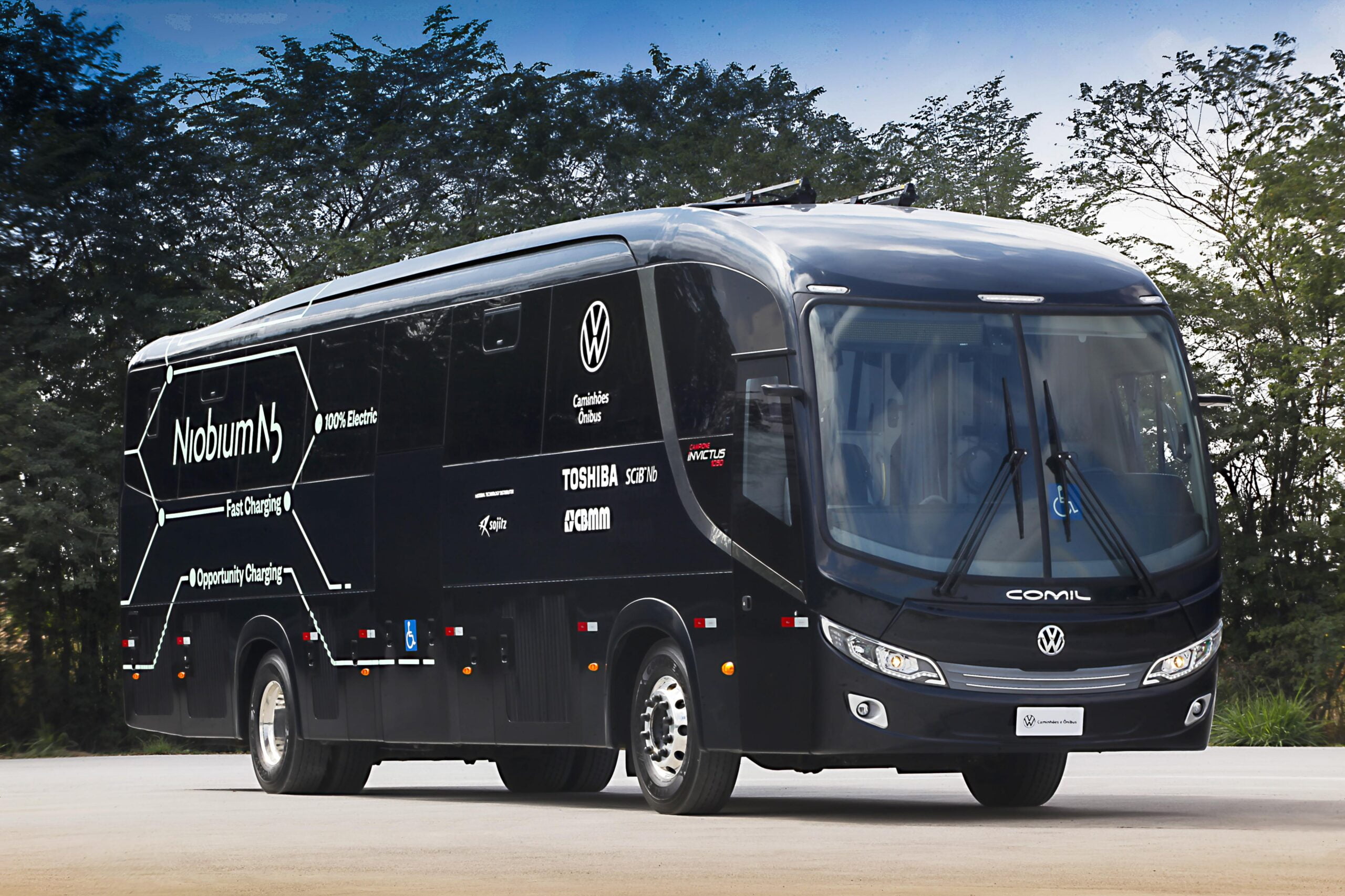 Ônibus elétrico com bateria de nióbio começa a ser testado pela Volkswagen