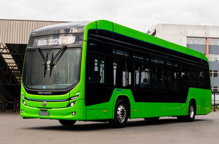 Primeiro ônibus elétrico da Marcopolo fabricado no Espírito Santo é apresentado