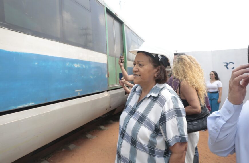 Governadora do RN visita obras de novas estações da CBTU em Natal