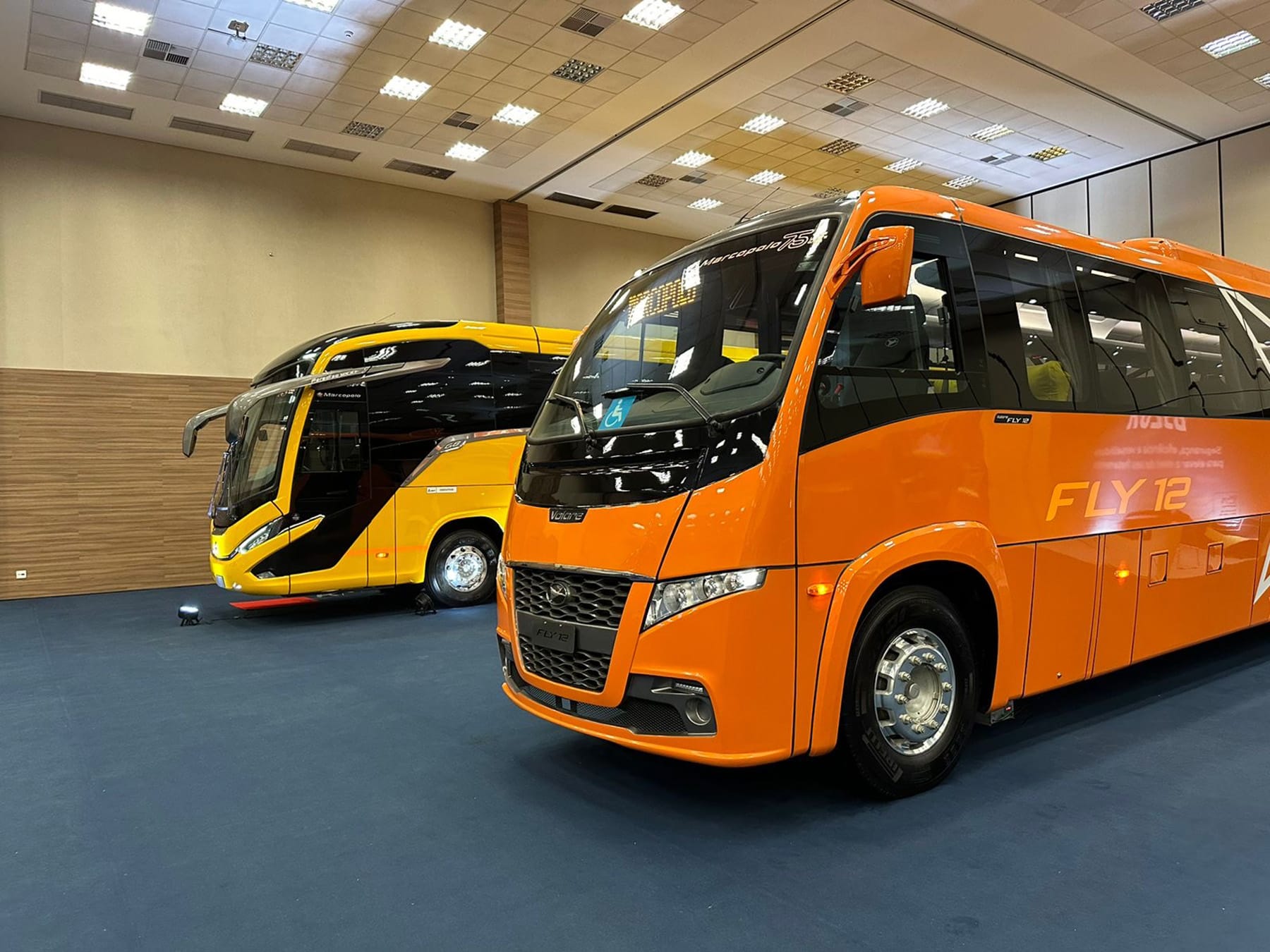 Marcopolo e Volare apresentam novos modelos de ônibus na Feira Fretamento 2024