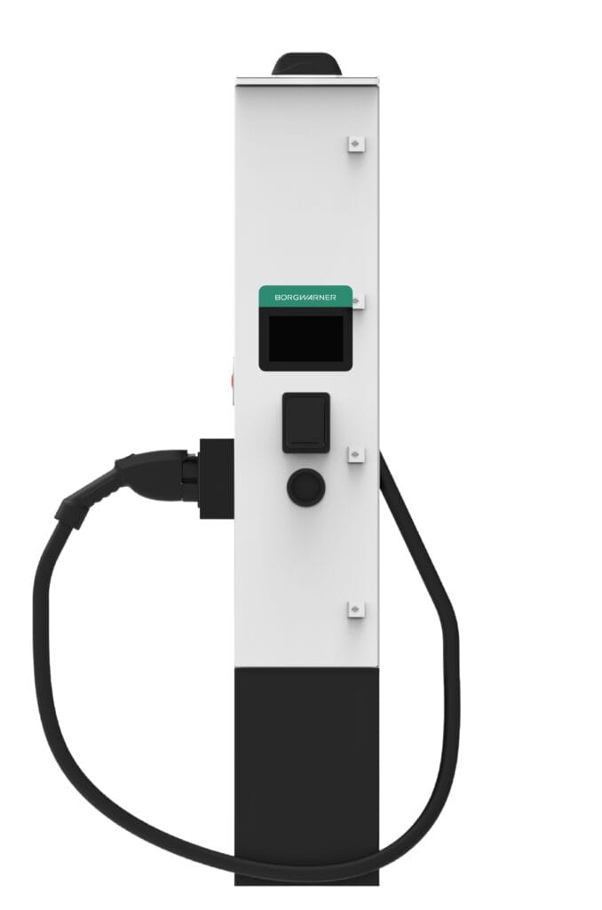 BorgWarner apresenta soluções de carregamento rápido no E-MOB 2024 2 BW Gen3 Dispenser EMOB
