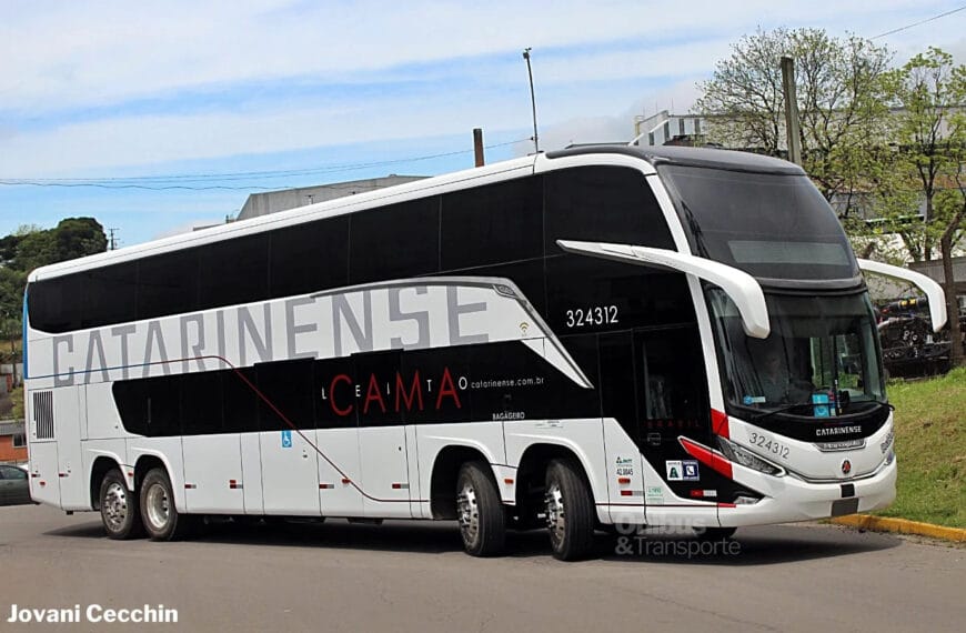 Catarinense recebe novas unidades do modelo Paradiso G8 1800 DD da Marcopolo
