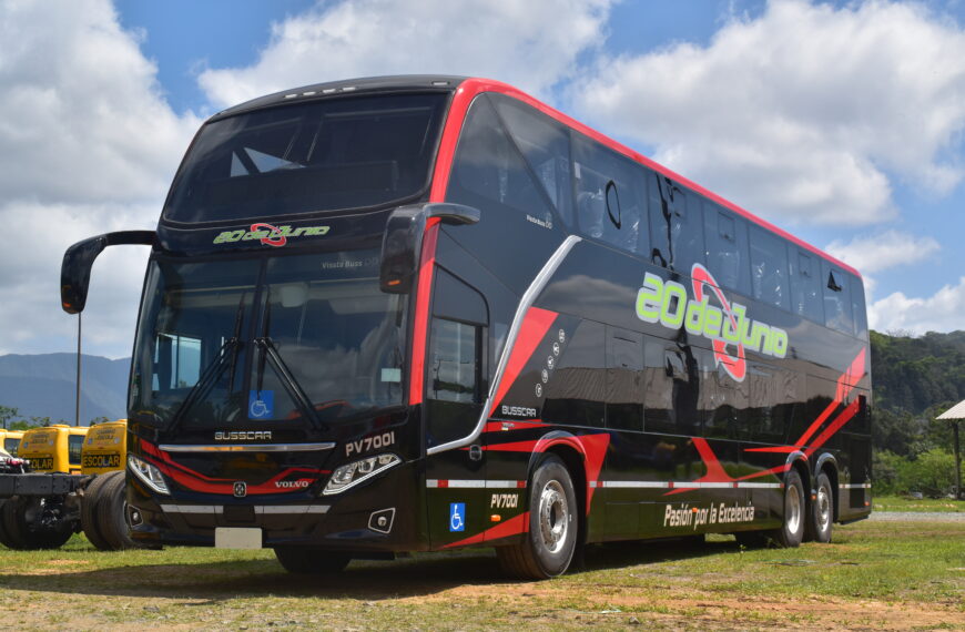 Busscar realiza primeira exportação para a Argentina com entrega de 15 ônibus Vissta Buss DD