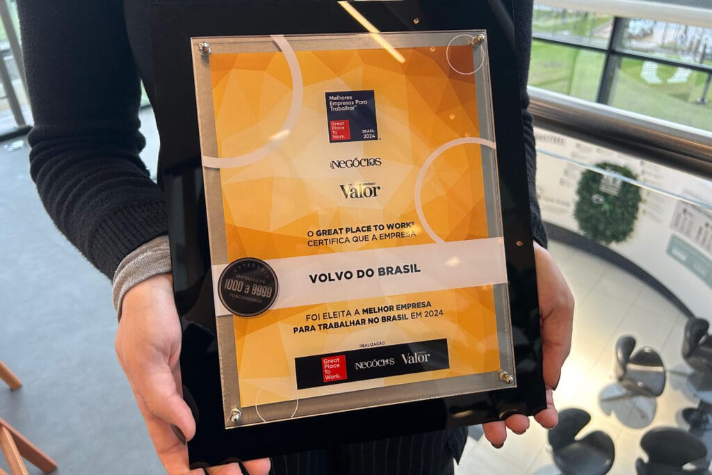 Volvo é destaque no ranking GPTW das melhores empresas para trabalhar no Brasil