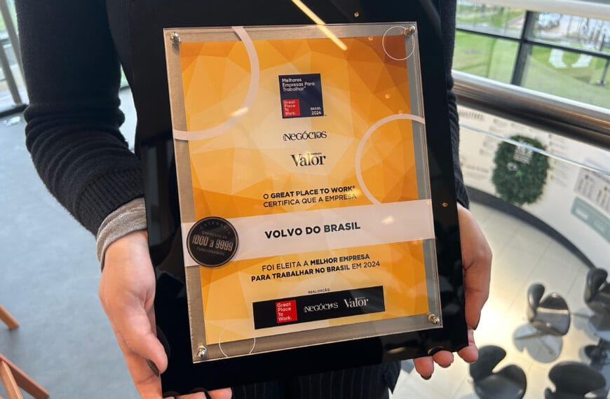 Volvo é destaque no ranking GPTW das melhores empresas para trabalhar no Brasil