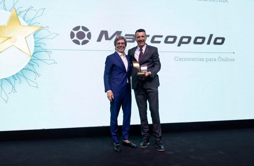 Marcopolo é eleita a melhor empresa de carrocerias para ônibus no Prêmio Maiores & Melhores do Transporte 2024