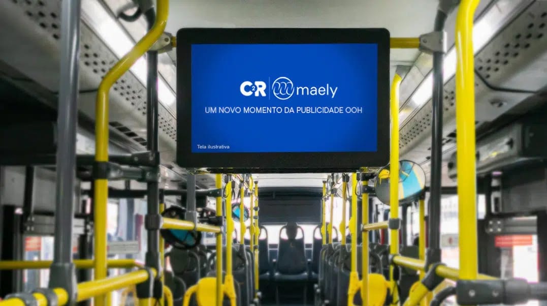 Maely Mídia OOH e C2R Mídia lançam circuito de telas digitais em ônibus de São Paulo