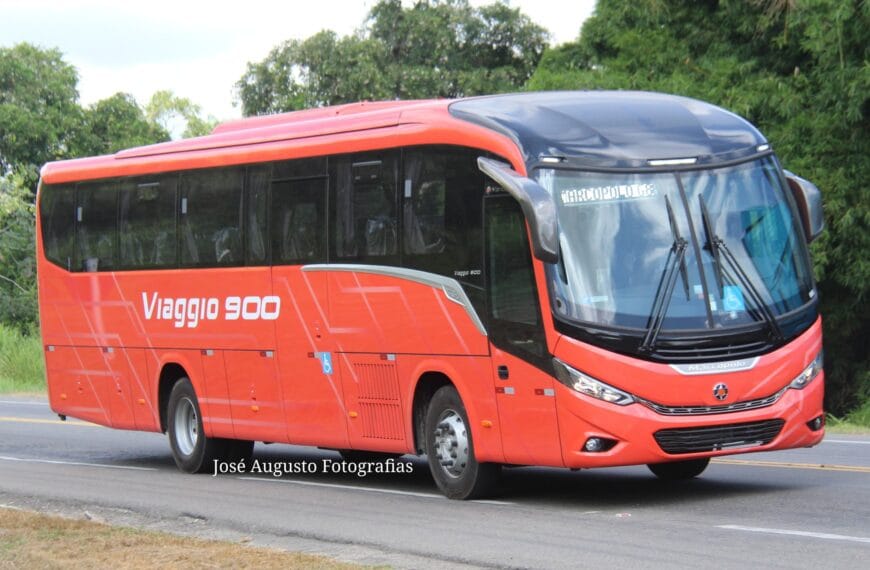 Marcopolo Viaggio G8 900 é flagrado em testes com pintura oficial