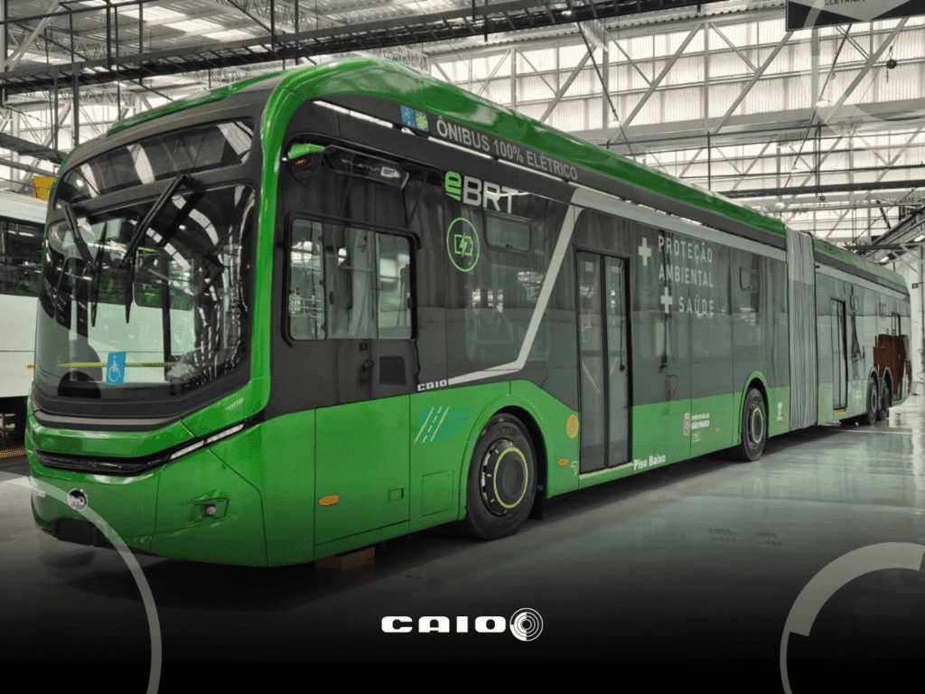 Caio apresenta ônibus elétrico articulado para operação em corredores BRT 2 Caio apresenta ônibus elétrico articulado para operação em corredores BRT