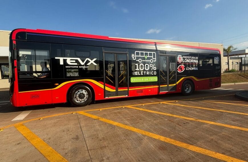 Londrina inicia testes com ônibus elétrico no transporte coletivo