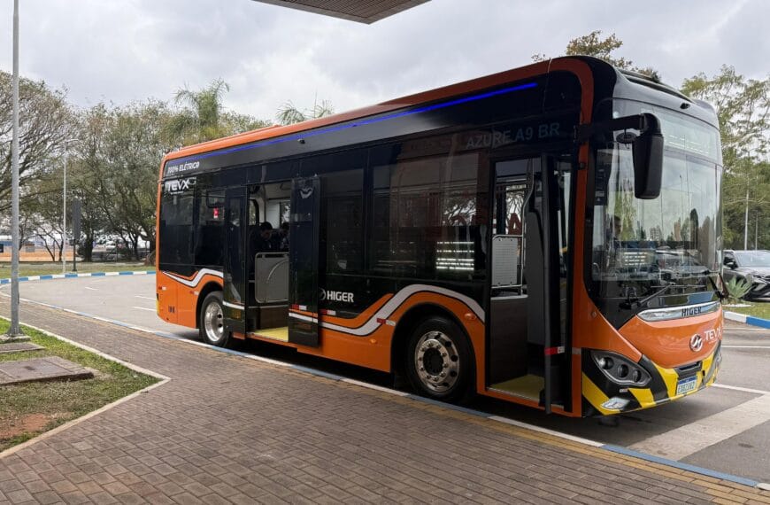 Viação Pêssego inicia testes com ônibus elétrico em São Paulo