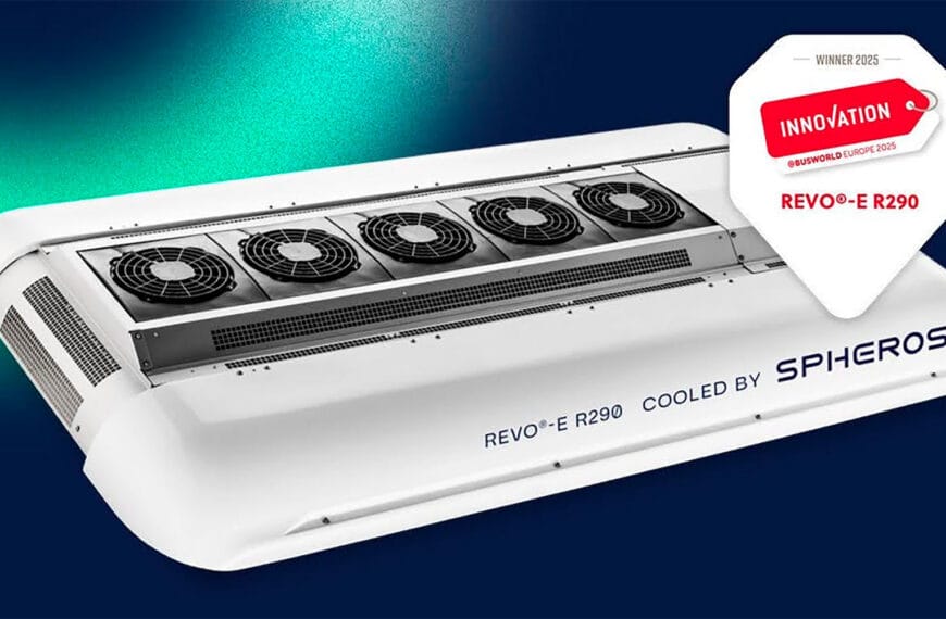 Spheros vence o Busworld Innovation Award 2025 com sistema de ar-condicionado sustentável para ônibus