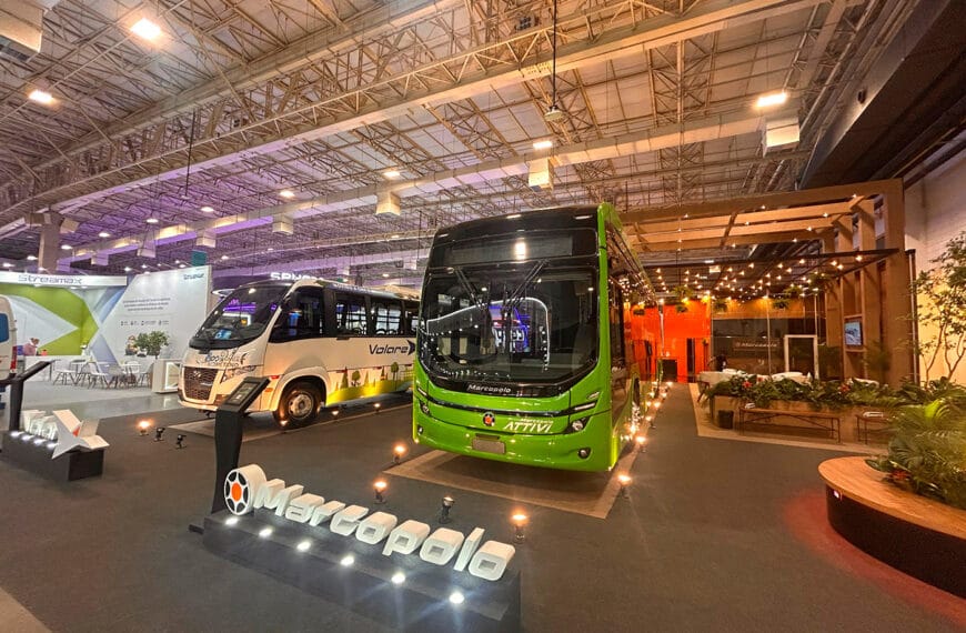 Marcopolo apresenta soluções sustentáveis de mobilidade urbana na Arena ANTP 2025