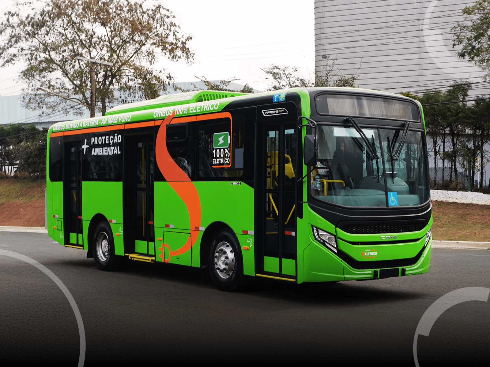 Caio lança carroceria elétrica eApache Vip na Arena ANTP 2025