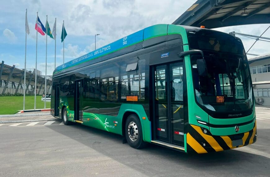 Aeroporto Internacional de Belo Horizonte é o primeiro do país a operar ônibus elétricos Marcopolo Attivi Integral