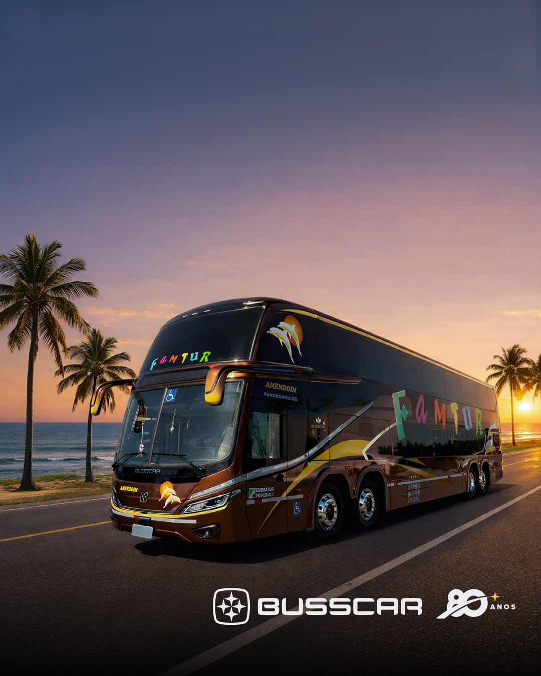 Busscar entrega ônibus Panorâmico DD NB1 zero KM à Famtur Turismo
