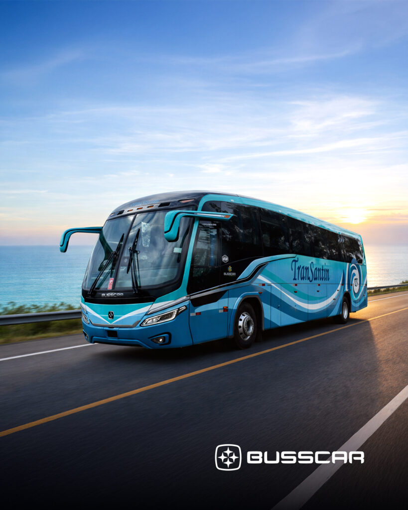 TranSantin incorpora quatro unidades do Vissta Buss 345 e amplia presença da Busscar no Chile