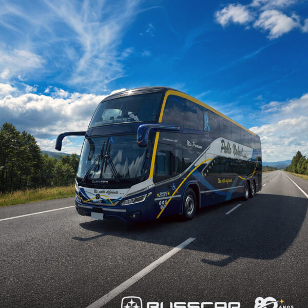 Busscar entrega ônibus Panorâmico DD NB1 à empresa Pablo Nahuel com foco em conforto e tecnologia