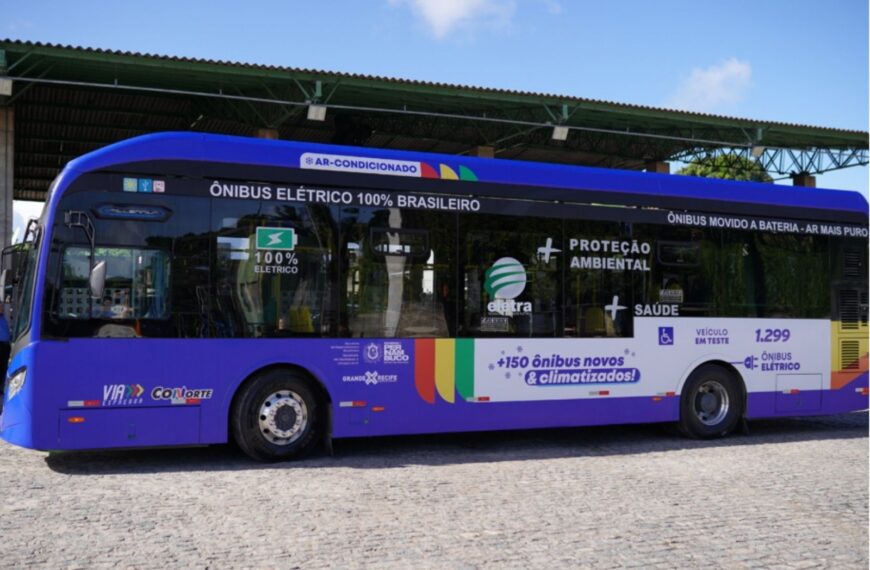Conorte inicia testes com novos ônibus elétrico e com alta tecnologia em Pernambuco
