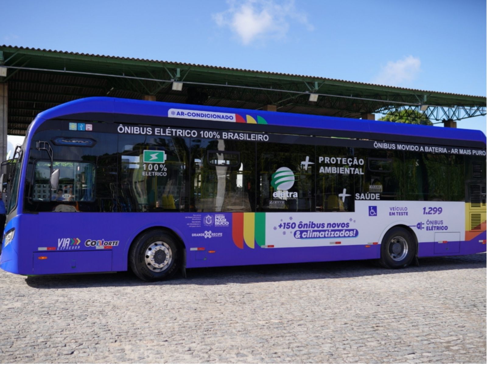 Conorte inicia testes com novos ônibus elétrico e com alta tecnologia em Pernambuco