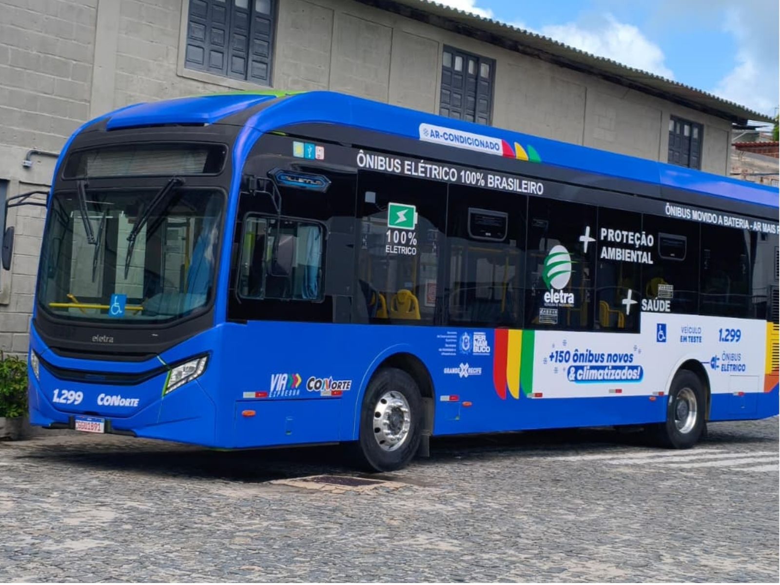 Ônibus elétrico entra em fase de testes no Grande Recife com operação na linha 1981