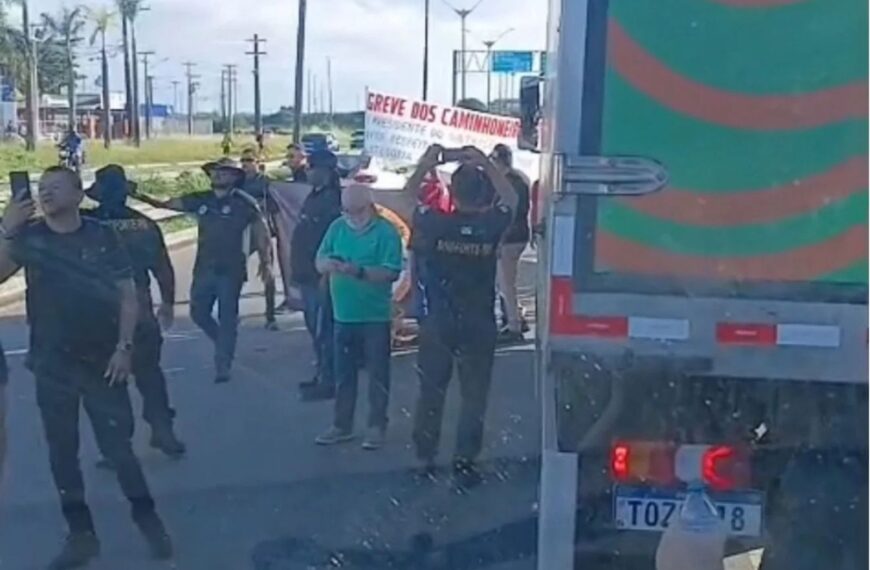 Paralisação de caminhoneiros causa lentidão na Grande Natal; linhas intermunicipais não foram afetadas
